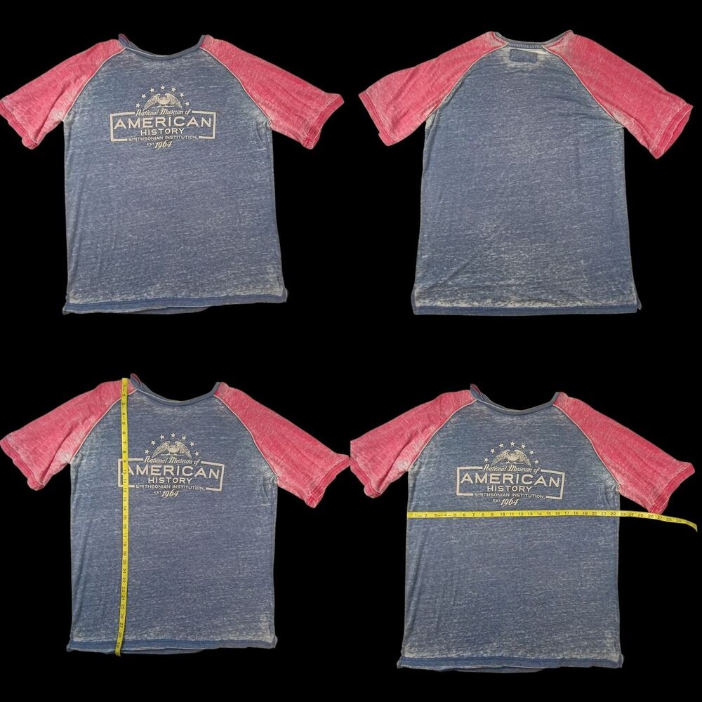 Camp David T-Shirt Mens XL Red Blue Museum Of American History Distressed